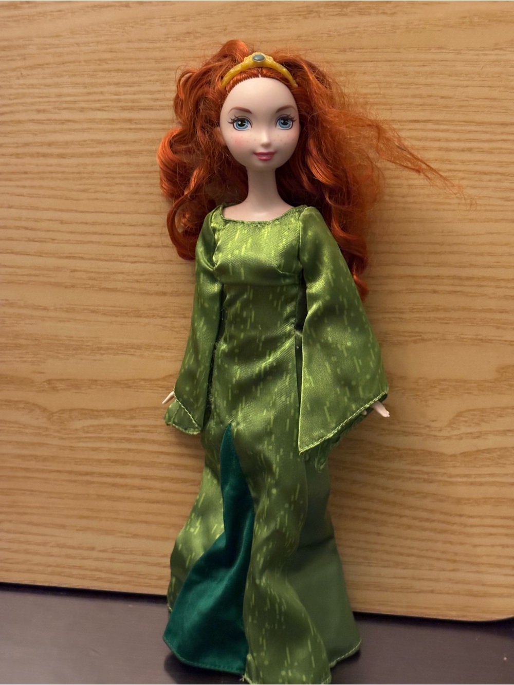 Disney Merida Green Satin-Style Princess Dress Brave